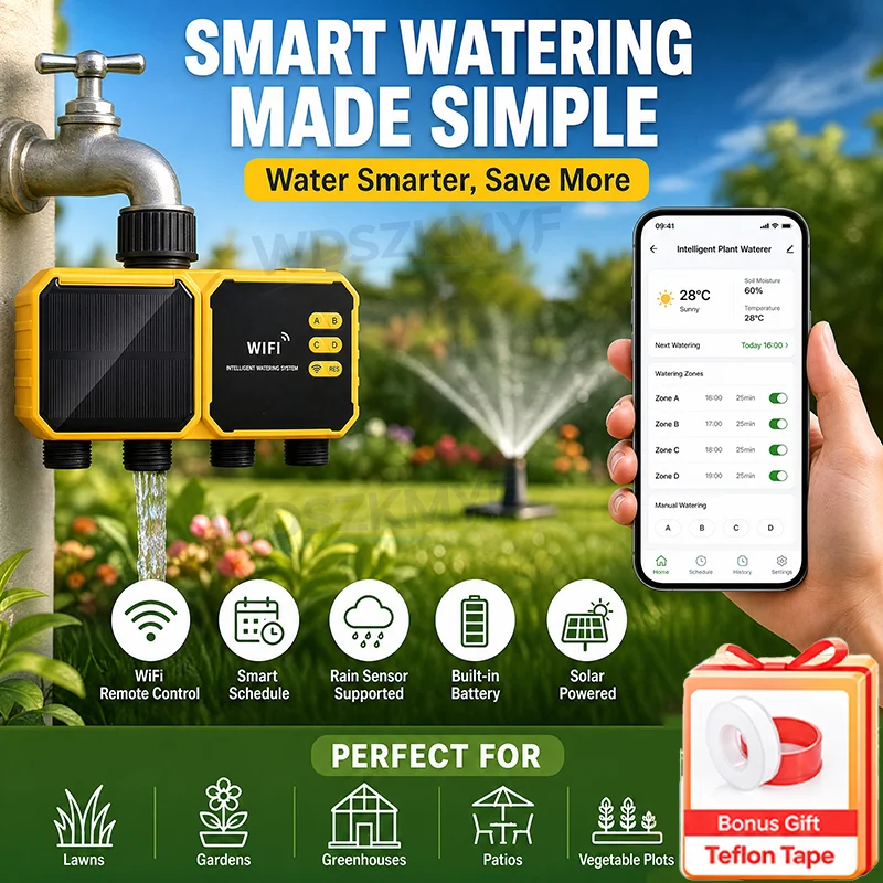 Power Zone Outdoor Timer - Smart 2/4 Zones Solar Powered WiFi