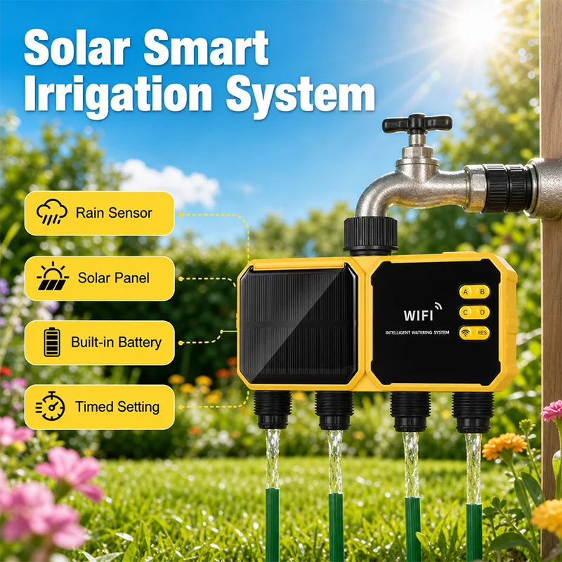 Solar Powered WiFi Smart Irrig - Power Zone Outdoor Timer ulasan dan harga