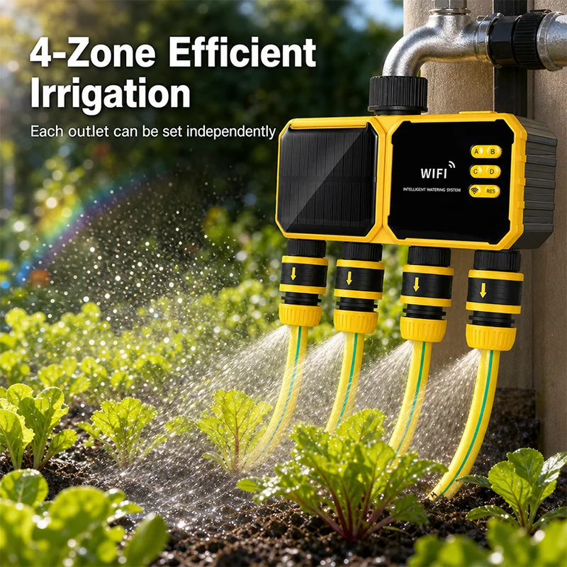 Smart 2/4 Zones Solar Powered  - Power Zone Outdoor Timer ulasan dan harga