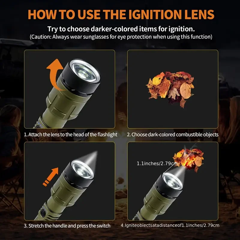 Bright Zoomable Flashlight w/  - Outdoor Power Bank ulasan dan harga