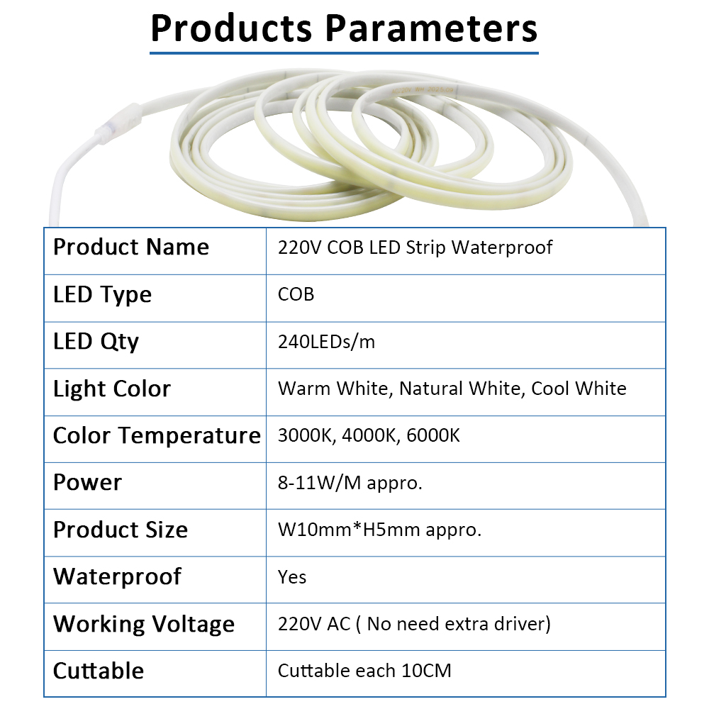 220V IP67 Waterproof COB Led S - Outdoor Power Strip Weatherproof ulasan dan harga