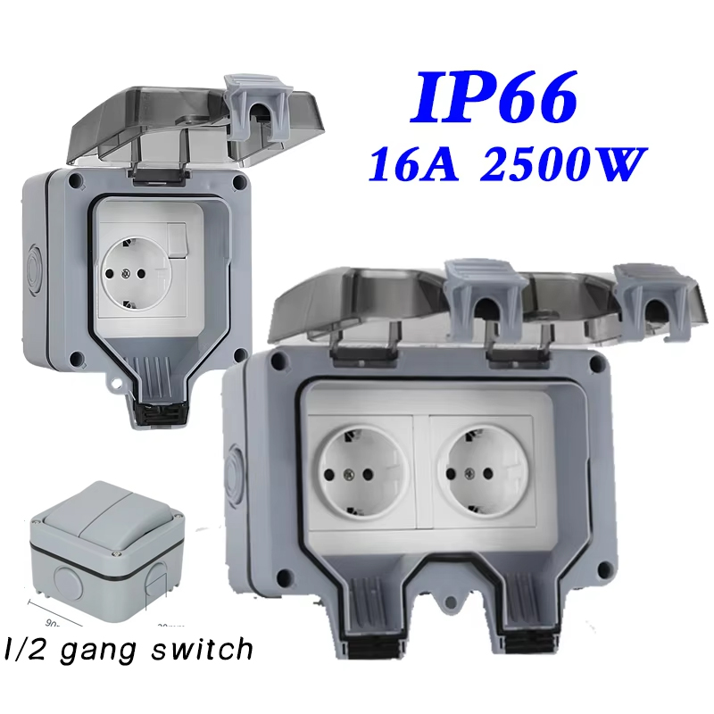 EU KR Outdoor Wall Waterproof  - Outdoor Power Parts ulasan dan harga