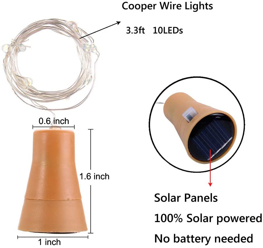 Solar Wine Bottle Led String F - Outdoor Power For Wedding ulasan dan harga