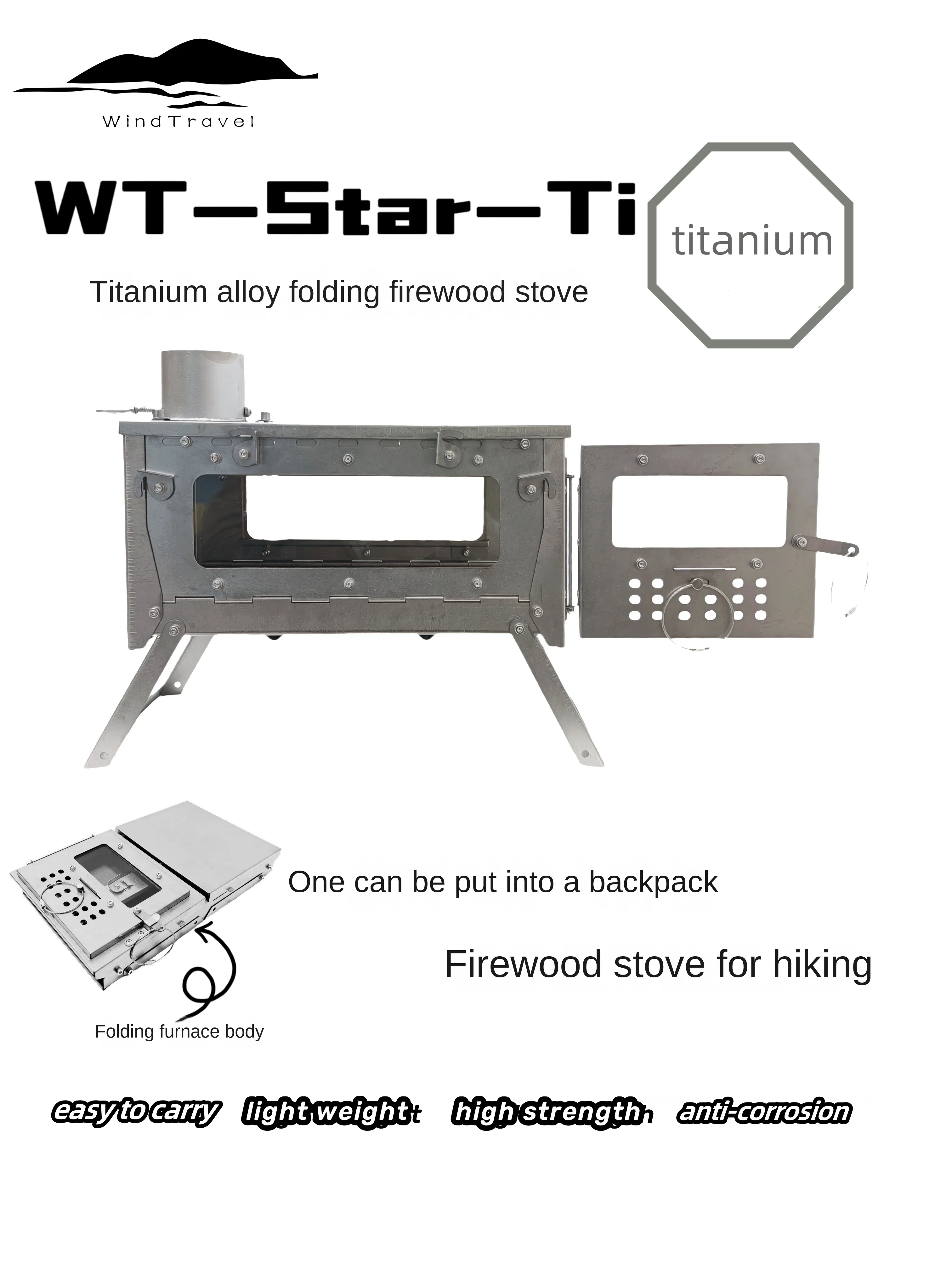 WT Star Ti Titanium Alloy Fold - Outdoor Power Heater ulasan dan harga