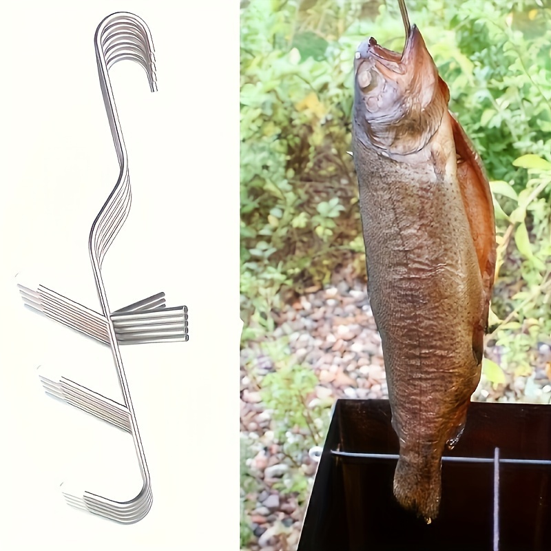 Fish Hooks for Smoking, Stainl - Outdoor Power Heater ulasan dan harga