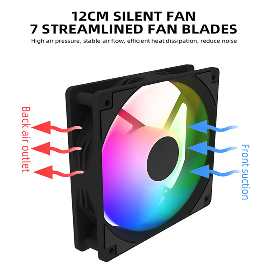 120mm PC Case Fan 12V RGB Cycl - Outdoor Power Heater ulasan dan harga