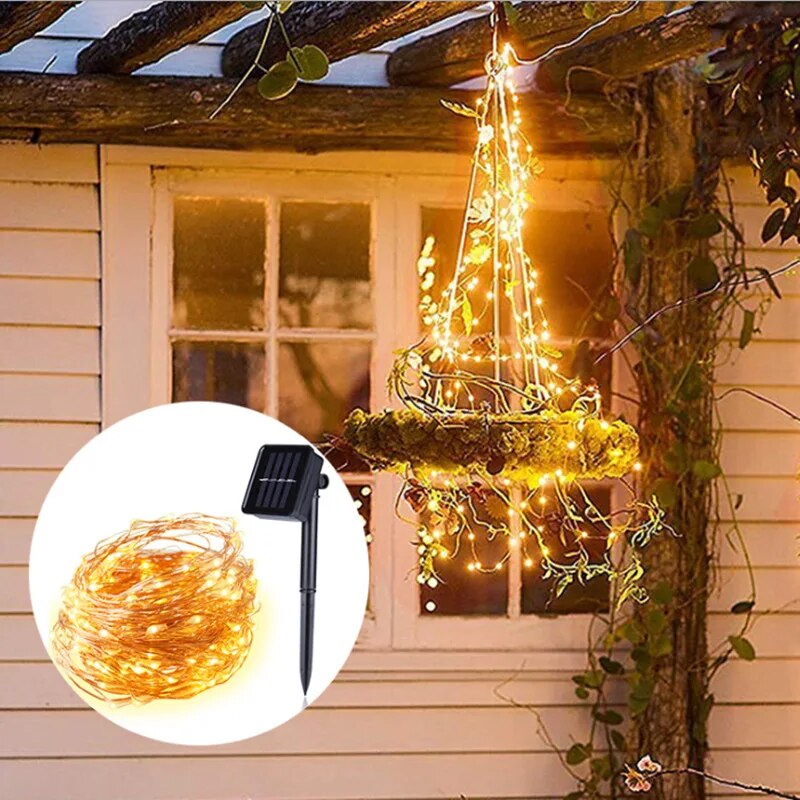 100 LED Solar Fairy Waterproof - Outdoor Power For Wedding ulasan dan harga