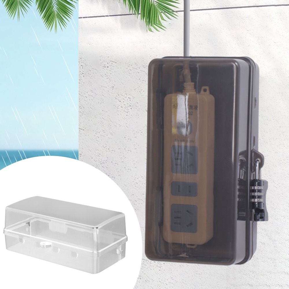 Portable Plastic Plug Box Anti - Outdoor Power Strip Weatherproof ulasan dan harga