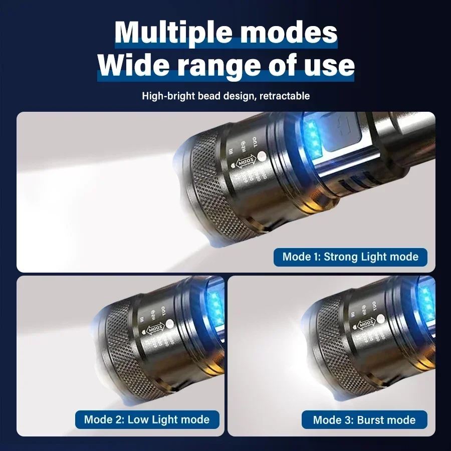 Tactical LED Flashlight 2000LM - Outdoor Power Bank ulasan dan harga